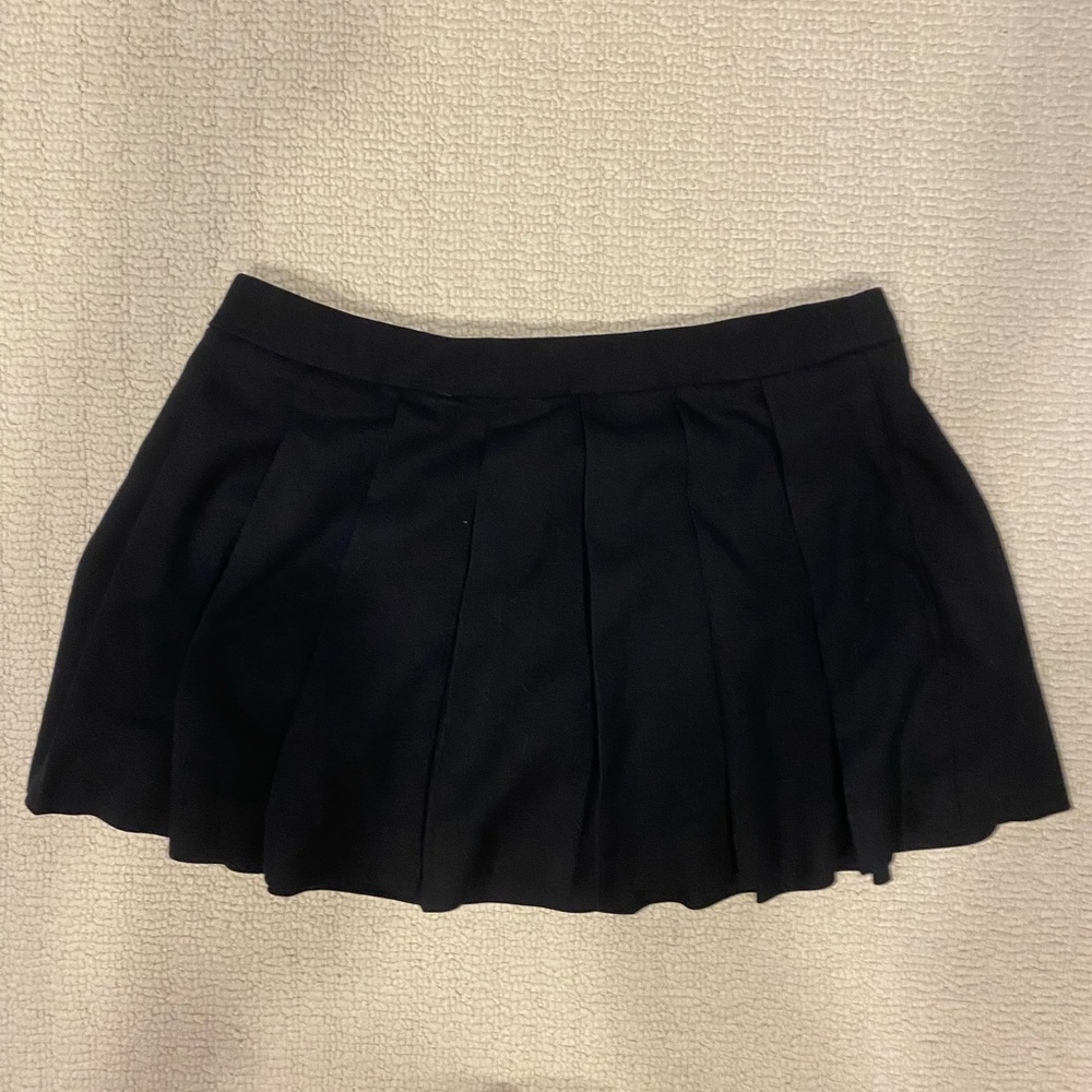 Garage Black pleated mini skirt